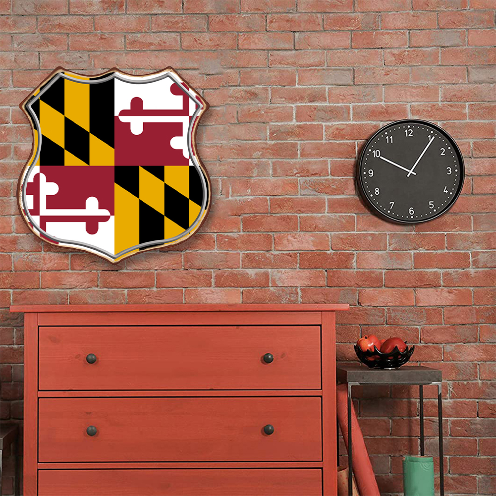 thumbnail image 4 of Placa de Metal Vintage Maryland Wdftyju 30x30cm, 4 of 9