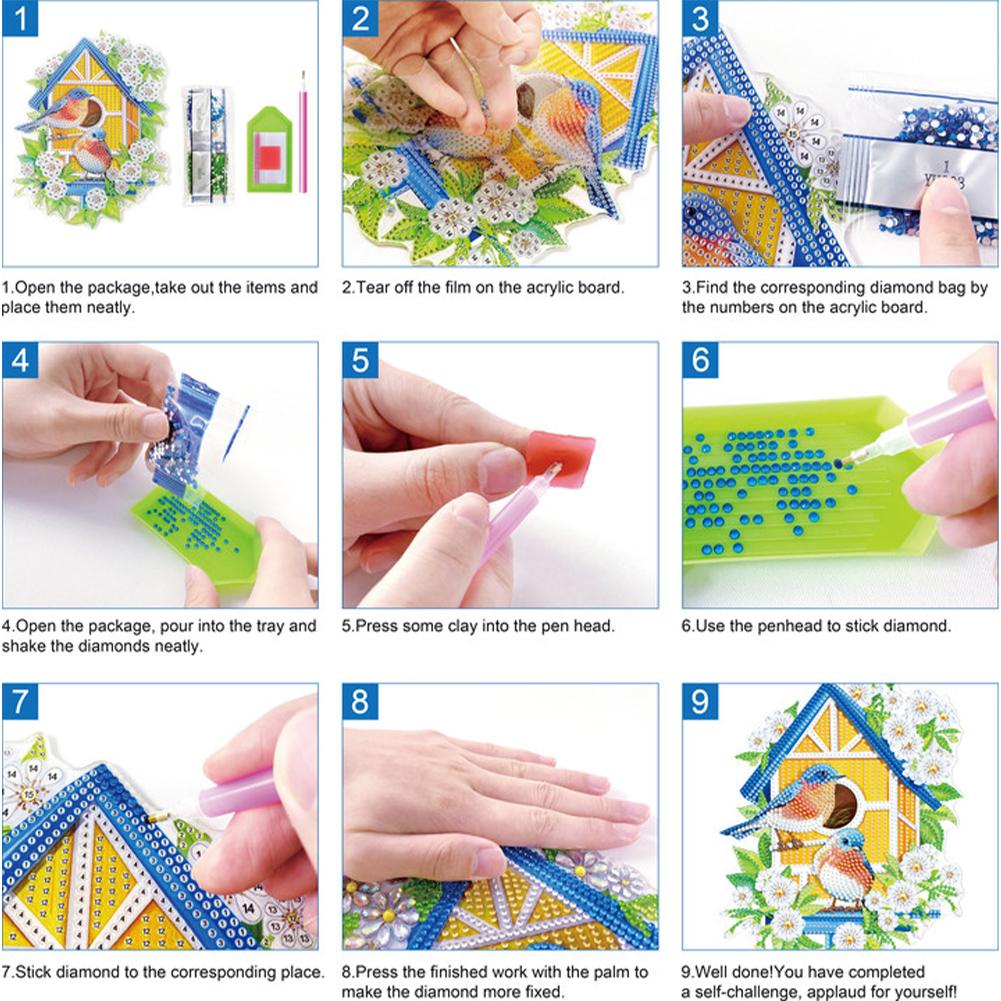 thumbnail image 5 of Kits de pintura de diamante 5D DIY con decoración navideña de muñeco de nieve para mesa (#1), 5 of 9