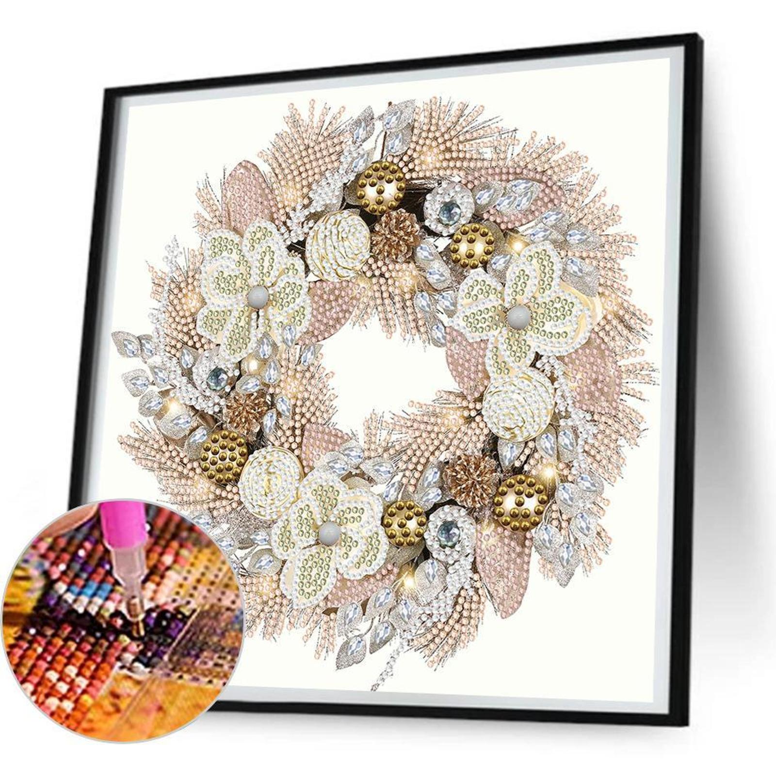 thumbnail image 5 of Diamond Drill Christmas Garland 5D Kits de pintura DIY Decoración redonda completa (DG212), 5 of 9