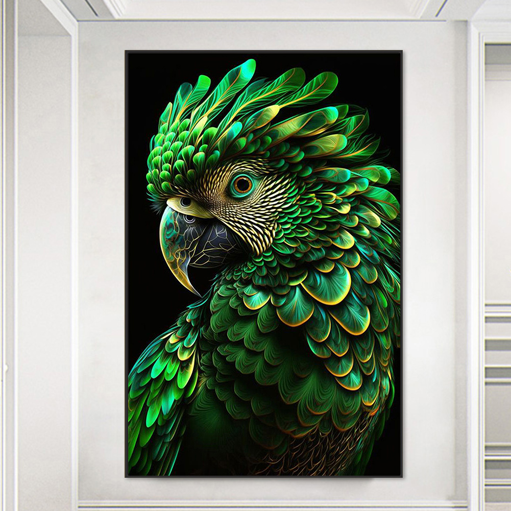 thumbnail image 3 of Pintura de diamante 5D DIY taladro cuadrado completo AB 50x75cm verde Wdftyju, 3 of 9
