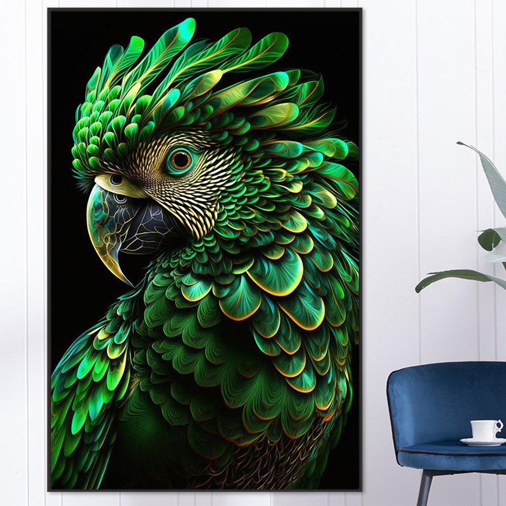 thumbnail image 4 of Pintura de diamante 5D DIY taladro cuadrado completo AB 50x75cm verde Wdftyju, 4 of 9