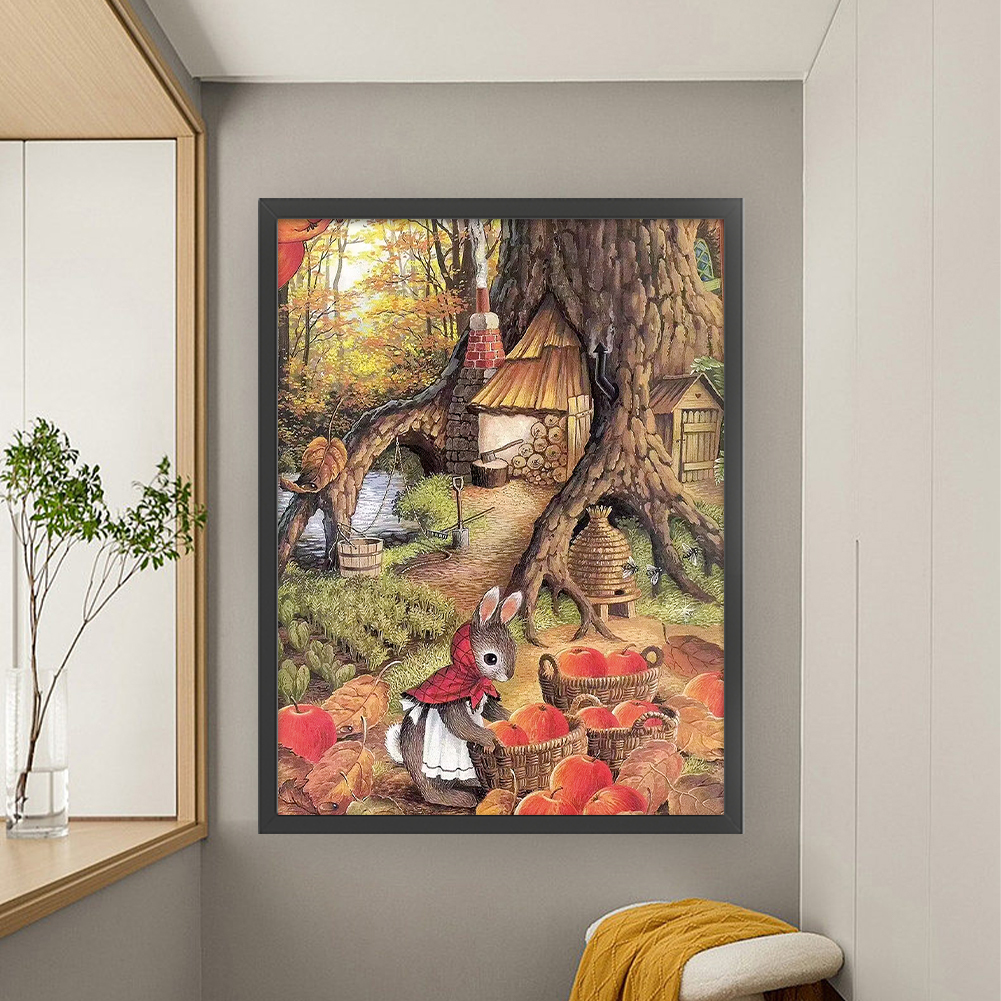 thumbnail image 4 of Hilo de algodón ecológico Wdftyju Bordado completo punto de cruz con conejito 11CT 60x75cm, 4 of 9