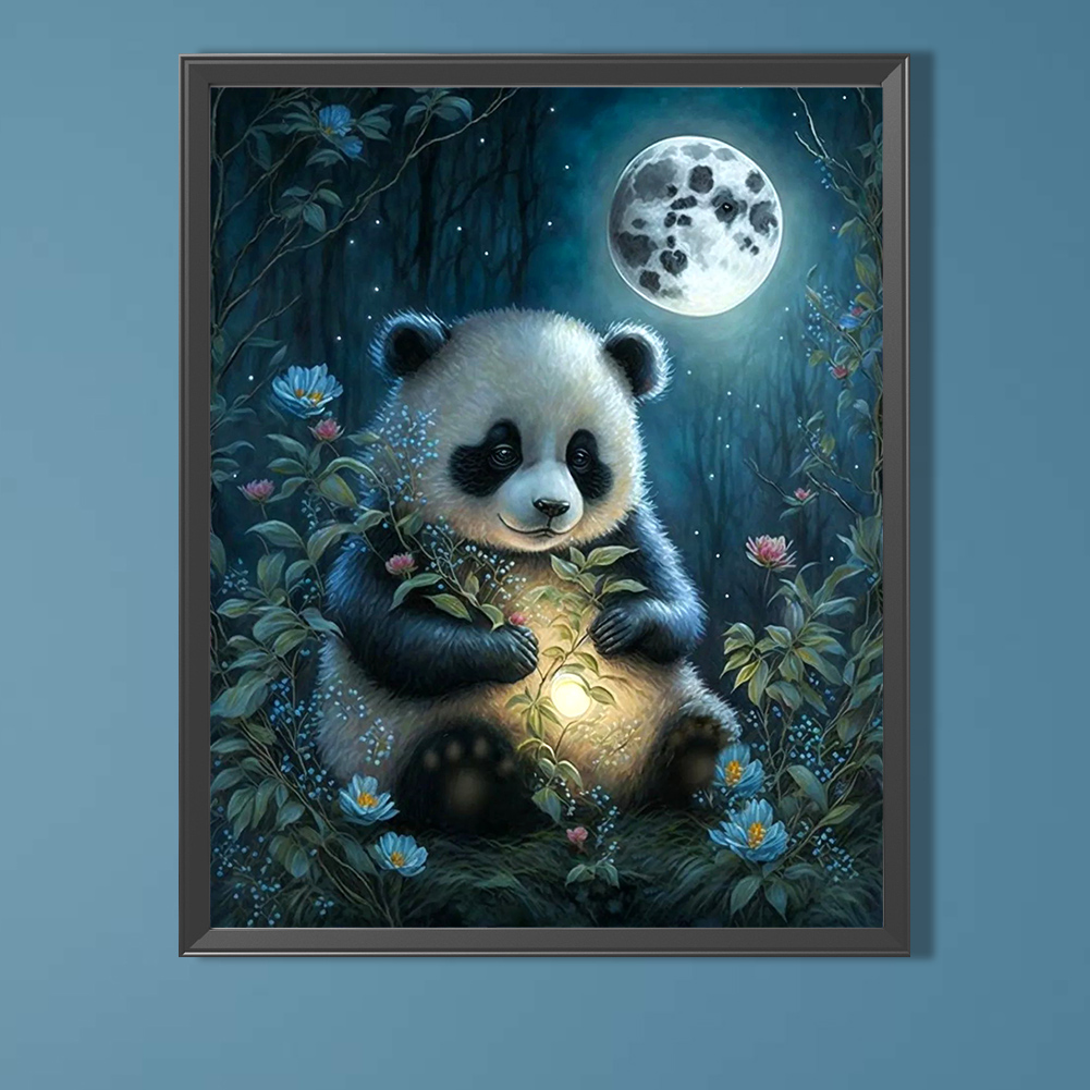thumbnail image 3 of Pintura de diamante 5D DIY, kit de Panda de taladro redondo completo, decoración del hogar, arte artesanal, 40x50cm, 3 of 9