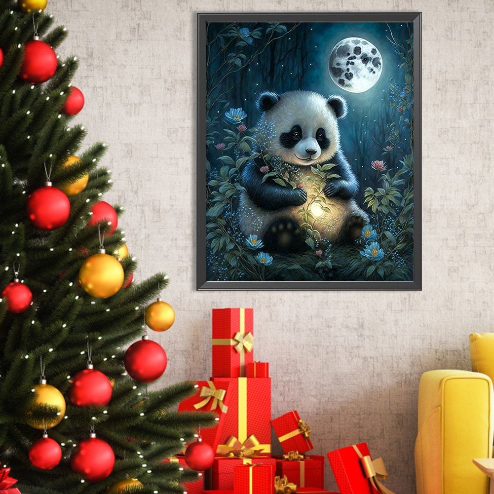 thumbnail image 4 of Pintura de diamante 5D DIY, kit de Panda de taladro redondo completo, decoración del hogar, arte artesanal, 40x50cm, 4 of 9