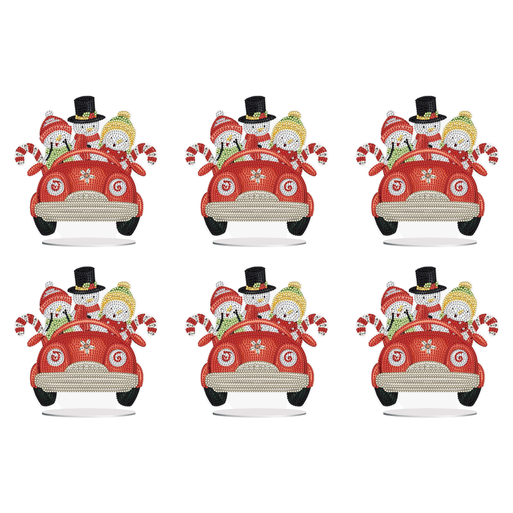 thumbnail image 1 of Decoración de mesa artística con diamantes de forma especial, 6 uds., para decoración de mesa de hogar y oficina (coches de regalo #1), 1 of 3