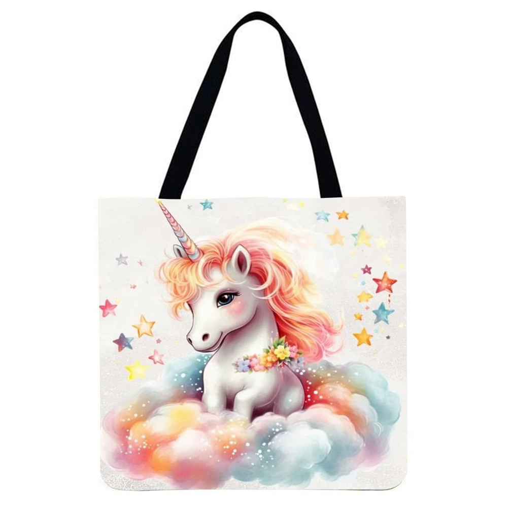 thumbnail image 2 of Tote Bag Unicornio-Gran Capacidad Lino, 2 of 2