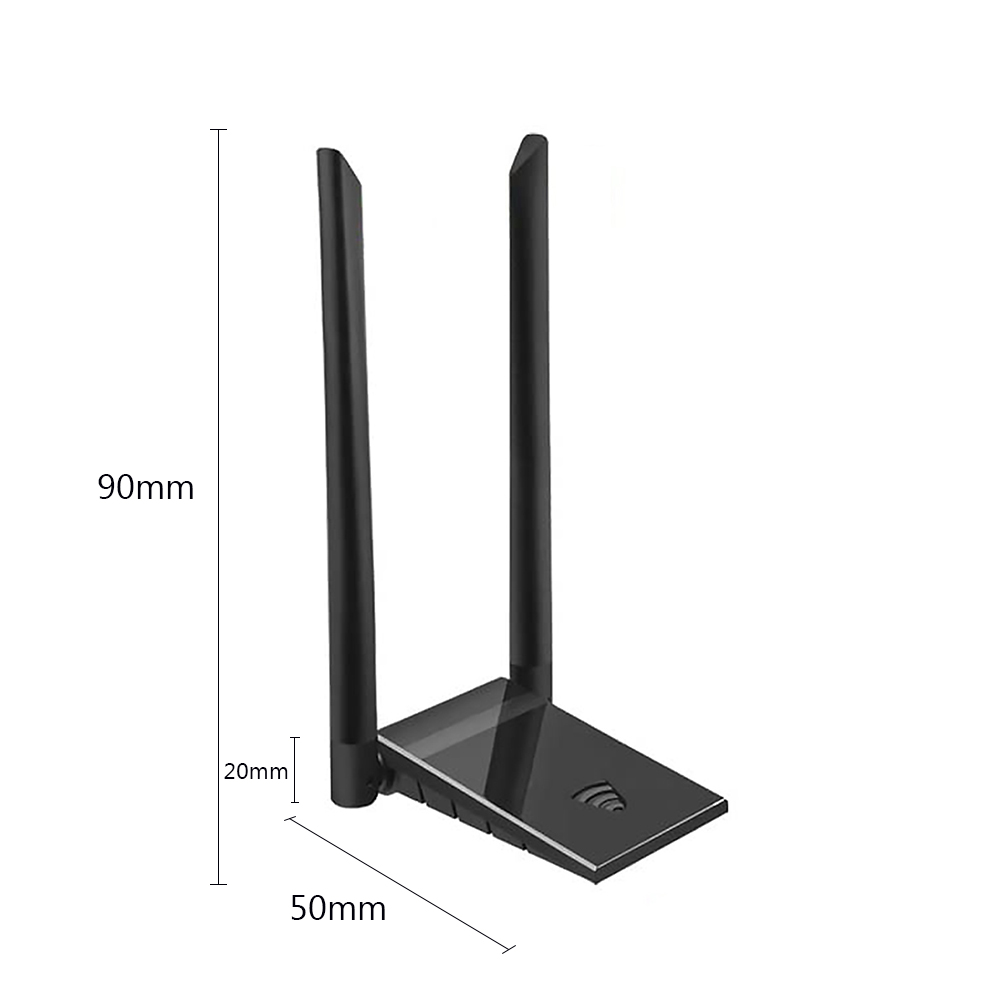 thumbnail image 2 of Adaptador WiFi USB 3.0 AC1200 Tarjeta de red inalámbrica de doble banda para computadora PC, 2 of 8